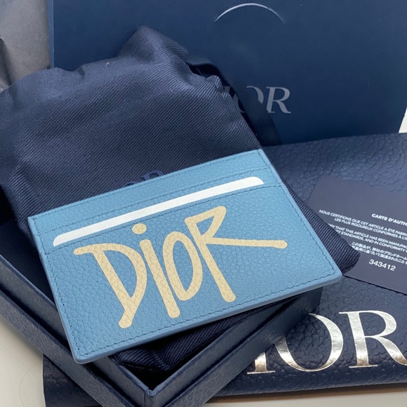 ❤️SOLD❤️DIOR & SHAWN Grained Calfskin Cardholder - Picture 4 of 9
